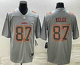Men's Kansas City Chiefs #87 Travis Kelce Gray Atmosphere Fashion Stitched Jersey,baseball caps,new era cap wholesale,wholesale hats